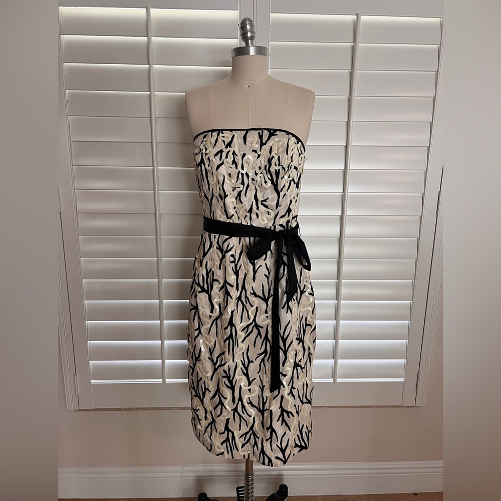 Mouilinette Soures Sequin Strapless Midi Dress size 10